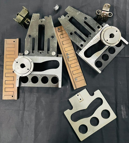 Cam Plates Rhs, L Guide Plates, Anvils Dies, Anvils Plates, Knife Block, Micro Dial Gears, Micro Dial Bush, Anvils Veg
